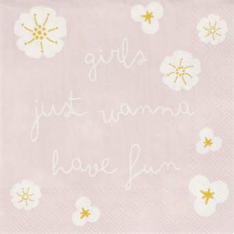 Cocktailservietten "Girls just wanna have fun" 