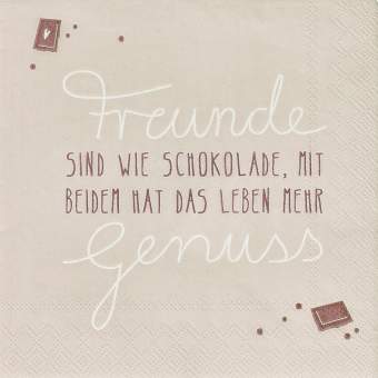 Cocktailservietten "Freunde sind wie Scho..." 