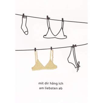 Goldene Stickereien Karte "Mit dir" 