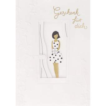 Fenstergeflüsterkarte "Geschenk für dich" 