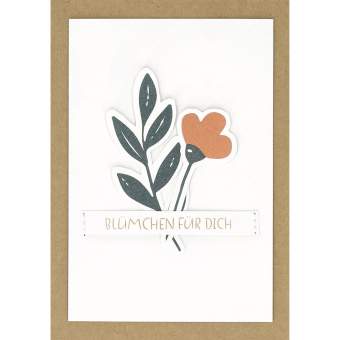 Karten. Blümchenkarte "Blümchen für dich" 