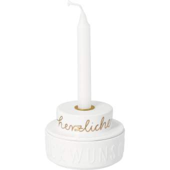 Kleiner Gruß. Lichttörtchen "Herzlichen Glückwunsch" 