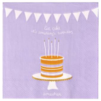 Cocktailserviette "Eat cake" 