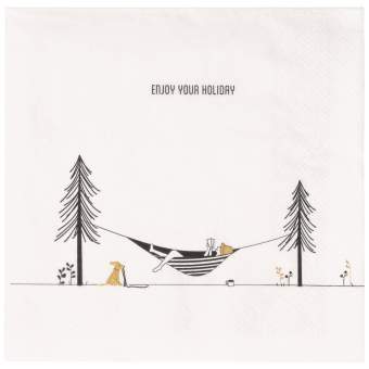 Hobby. Lunchserviette. "Enjoy your Holidays" 