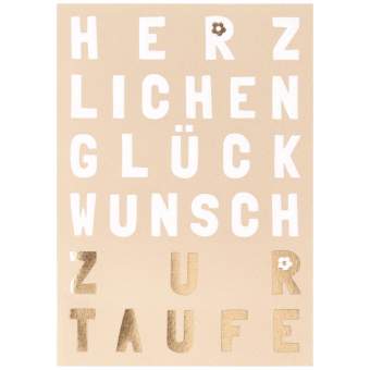 Taufkarte "Goldblume" 