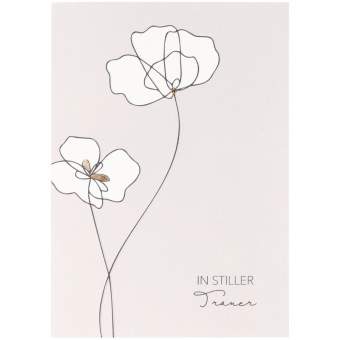 Trauerkarte. Zen "In stiller Trauer" 