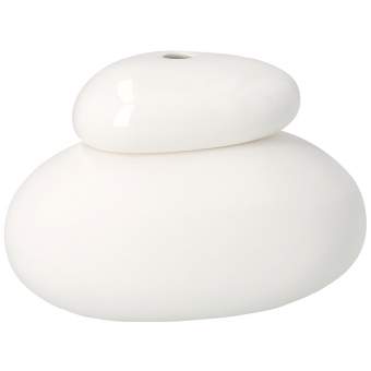 Naturelemente. Vase "Weiße Kiesel" 