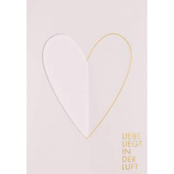 Transparente Hochzeitskarte "Liebe liegt in der Luft" 