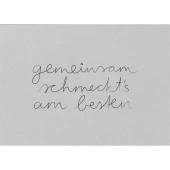 Karte. Tischgesellschaft "Gemeinsam schmeckt's am besten" 