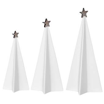 Porzellantannen 3er Set "silber" 