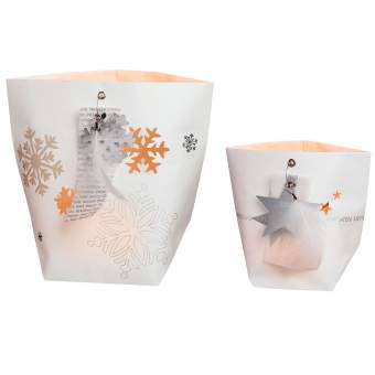Glanz Papierlicht "Schneeflocken 2er Set" 
