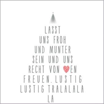 Weihnachtsservietten "Lasst uns froh..." 