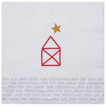Weihnachtsservietten "Das Haus vom Nikolaus" 