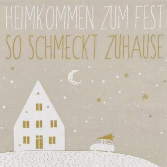 Lunchservietten "Heimkommen zum Fest..." 