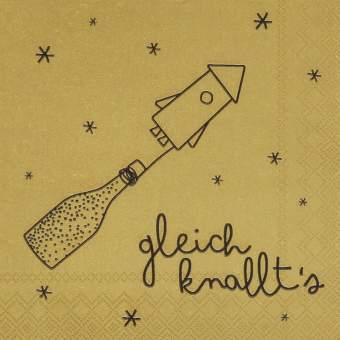 Cocktailservietten "Gleich knallt's" 