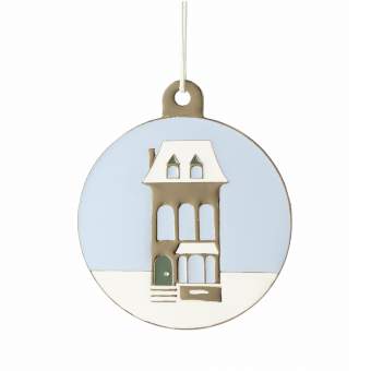 Winterornament "Goldenes Haus" 
