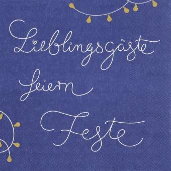 Lunchservietten "Lieblingsgäste feiern Feste" 