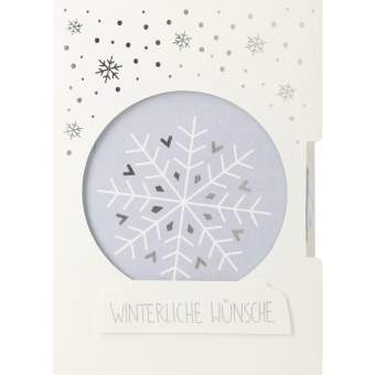 Schneekugelkarte "Winterliche Wünsche" 