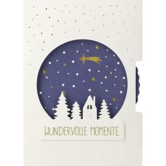 Schneekugelkarte "Wundervolle Momente" 