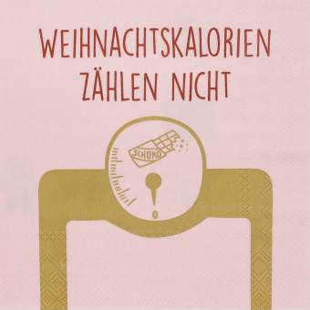 Lunchservietten "Weihnachtskalorien..." 