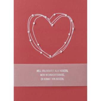 Perlenkarte "Weihnachtsgruß von ..." 
