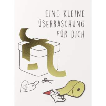 Heinzelmännchen Karte "Eine kleine Überraschung für Dich" 