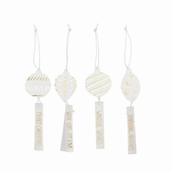 Geschenkanhänger 4er Set "Merry Christmas" 