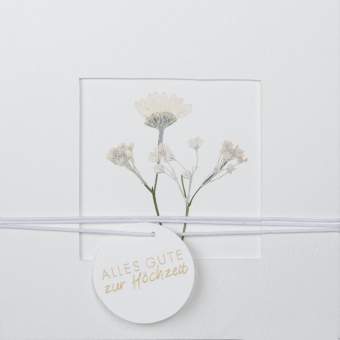 Blumenpassepartout Karte "Alles Gute zur Hochzeit" 