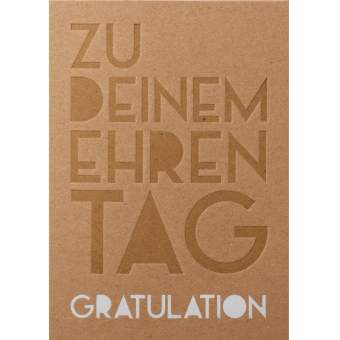Prägegrußkarte "Zu deinem Ehrentag" 