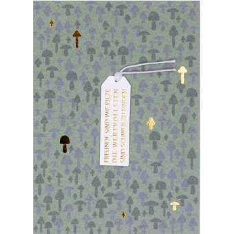 Glückspilzkarte "Freunde sind wie Pilze" 