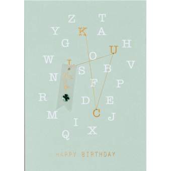 Fadenkarte "Happy Birthday | Luck" 