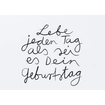 Karte. Geburtstagsstimmung "Lebe jeden Tag..." 