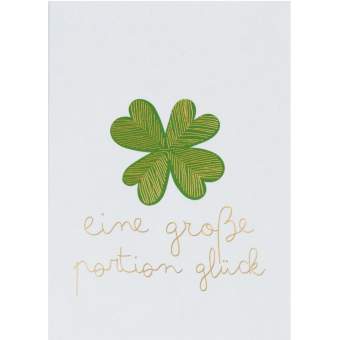 Glückskarte "Eine große Portion Glück" 