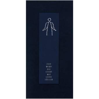 Kondolenz Stickkarte "Zeit wird die Leere" 