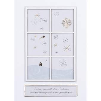 Winterfensterkarte "Schöne Feiertage" 