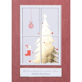 Winterfensterkarte "Fröhliche Weihnachten" 