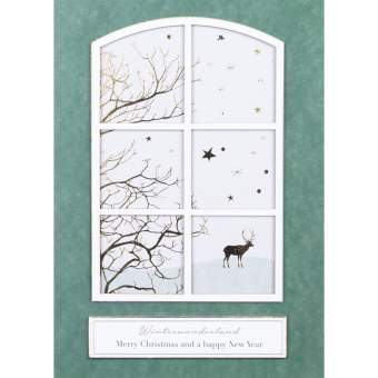 Winterfensterkarte "Merry Christmas" 