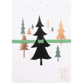 Weihnachtsbandkarte "Merry Xmas" 