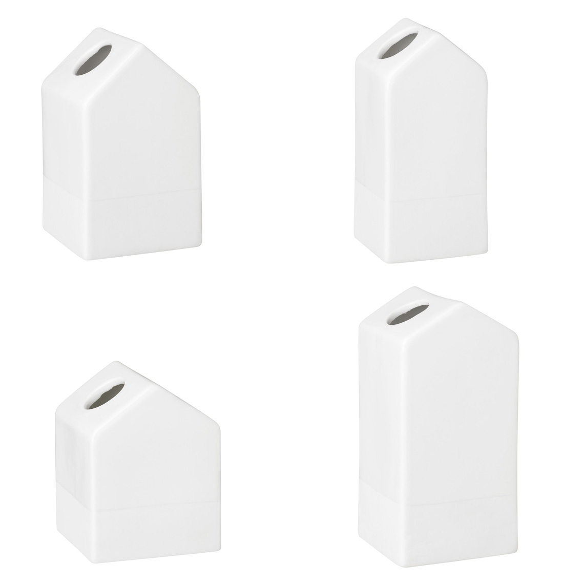 Minivasen Häuser "Set aus 4" 