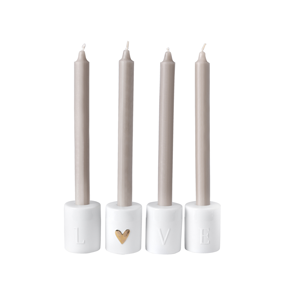 Lovely. Kerzenhalter Set "Love" 