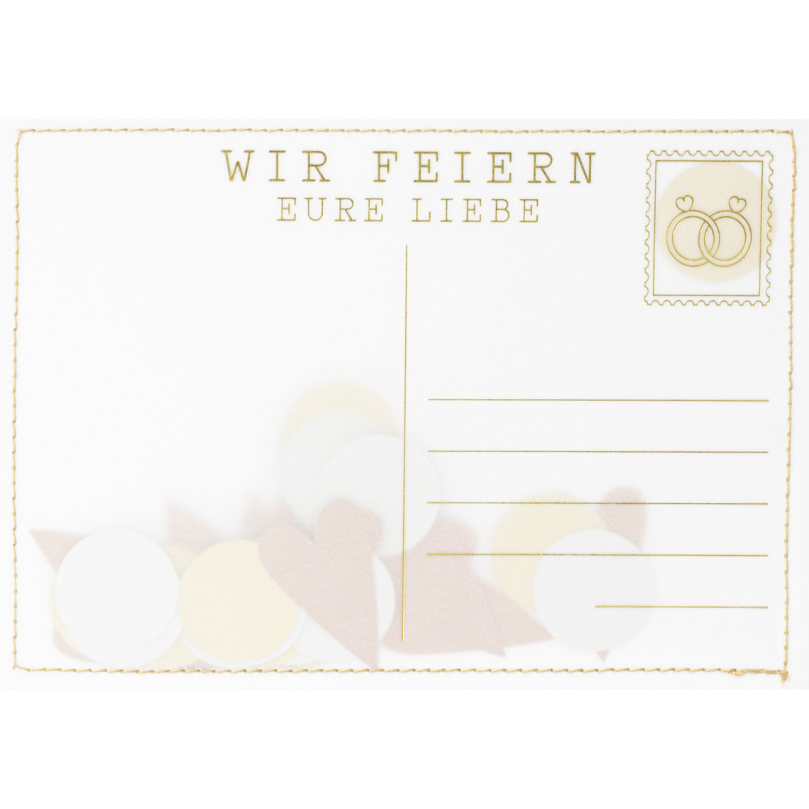 Konfettipost "Wir feiern eure Liebe" 