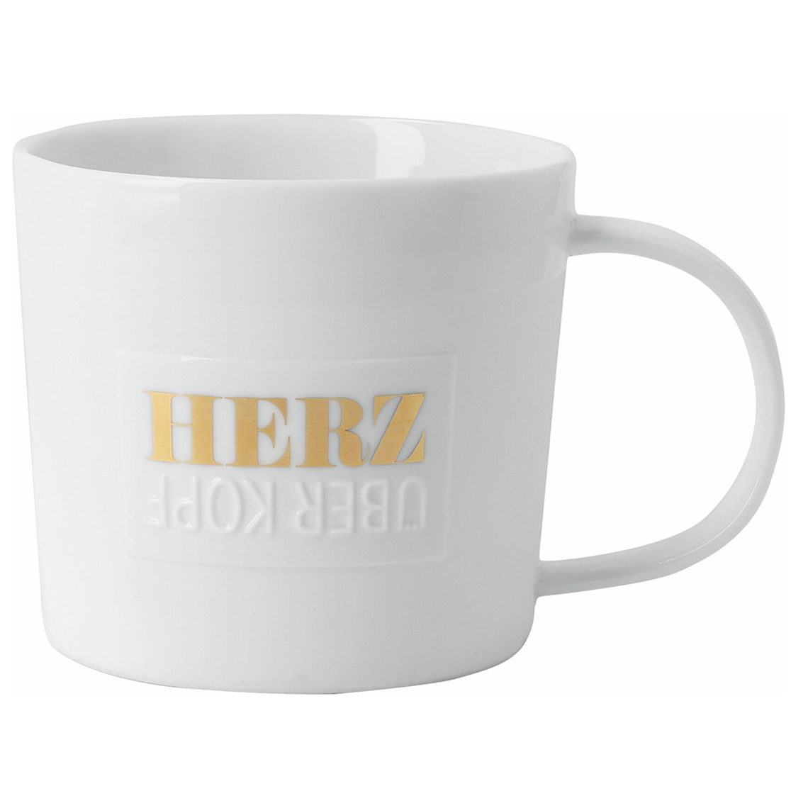 Poesietasse."Herz über Kopf" "D.9cm H.8cm 320ml" 