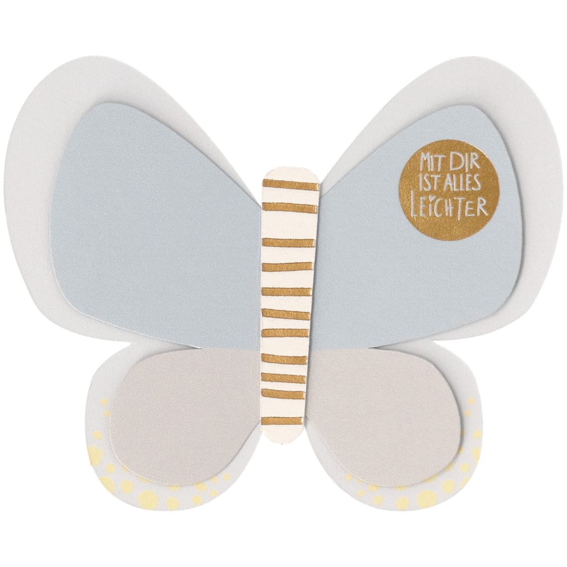 Kleiner Gruß. Schmetterling Clip "Mit dir ist alles leichter" 