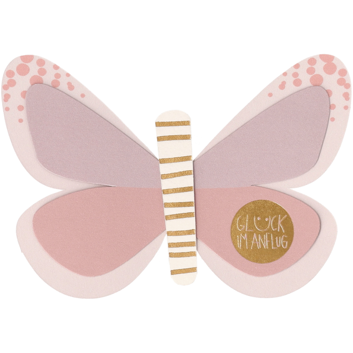 Kleiner Gruß. Schmetterling Clip "Glück ist im Anflug" 