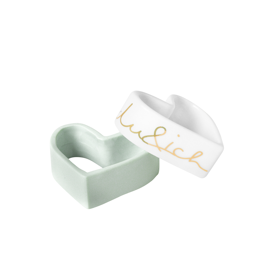 Hochzeit. Serviettenringe 2er Set "Du und Ich" 