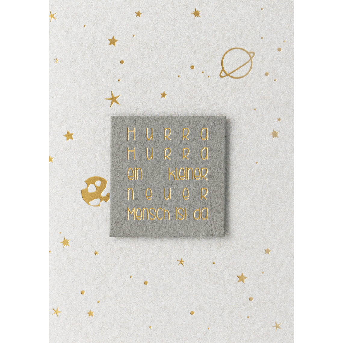 Minikarte "Hurra, hurra ein kleiner neuer Mensch ist da" 