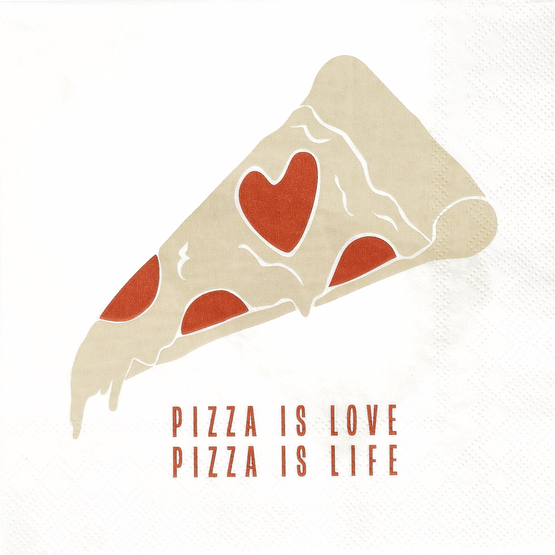 Lunchservietten "Pizza is love" 