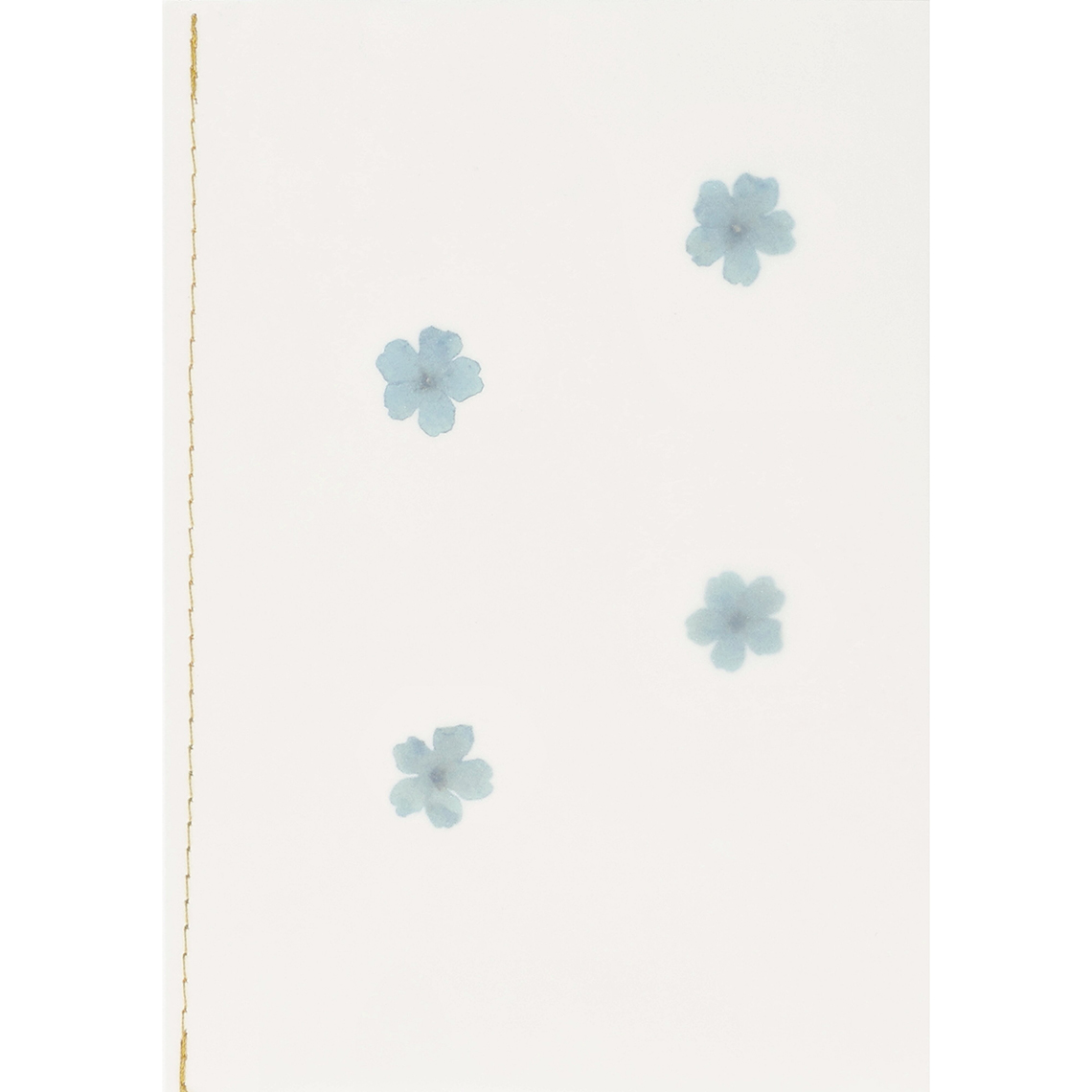 Genähte Transparentpapierkarte "Blüten" 