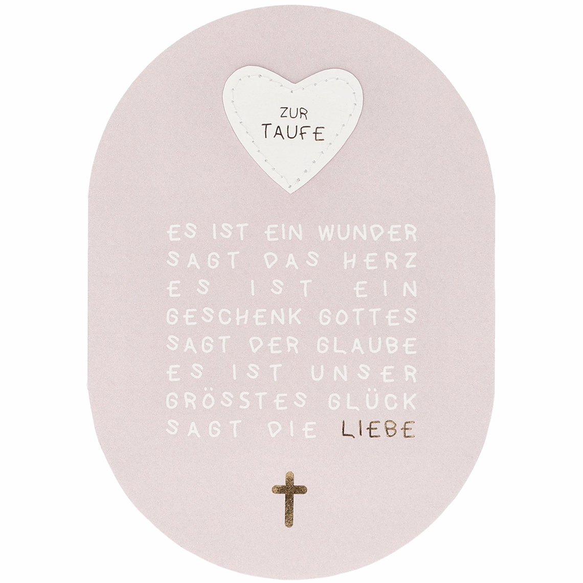 Ovale Taufkarte "Es ist ein Wunder" 