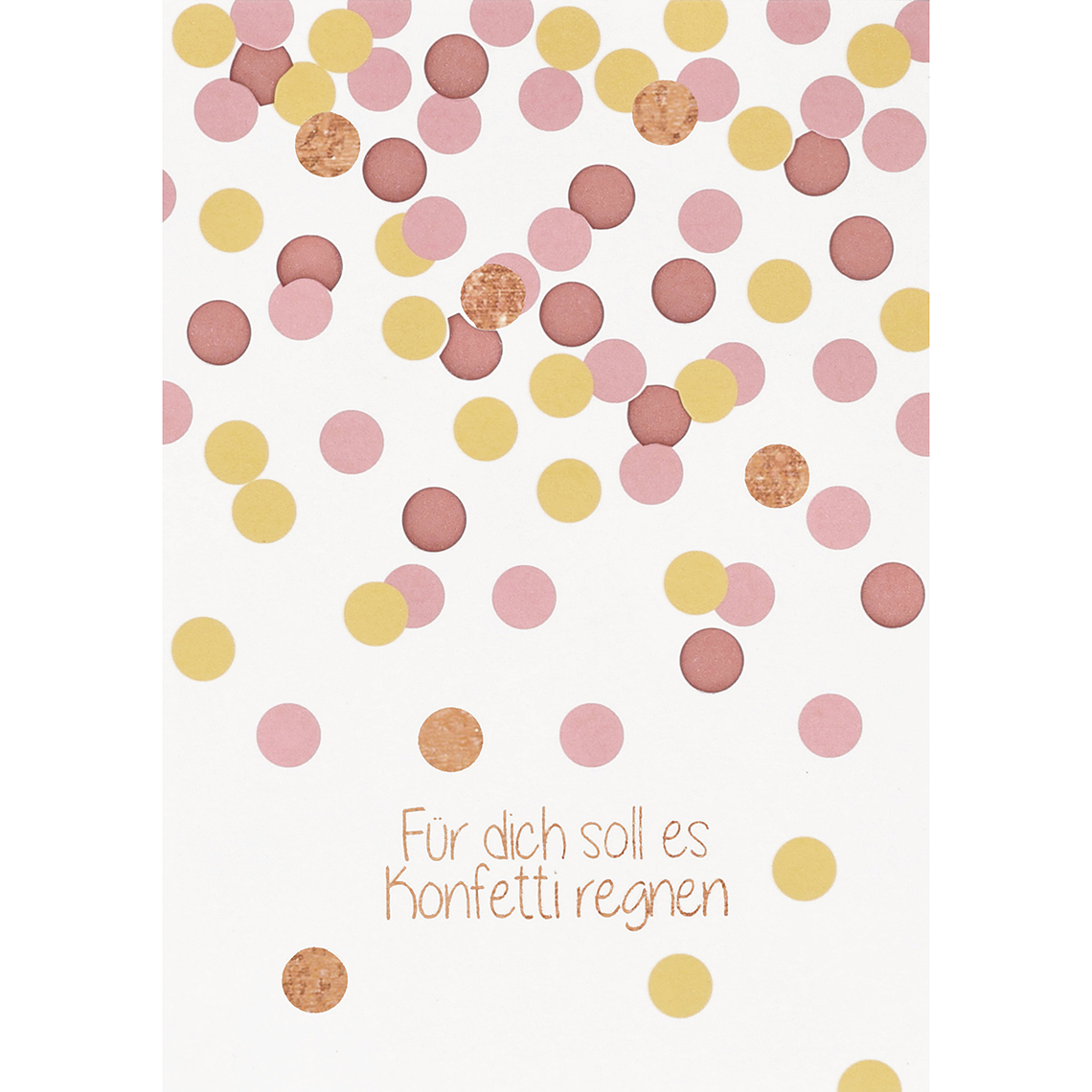 Konfettiregenkarte "Für dich soll es Konfetti regnen" 